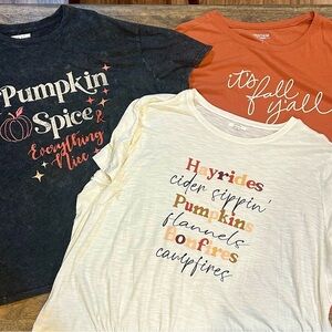 Torrid & Maurice’s Fall Graphic Tees - Black, Orange, Cream 2x and 3x plus size